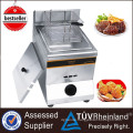 Western Restaurant Dedicated Commercial Natural Gas Fryer Kitchen Equipment 1-Tank 1-Basket Gas Deep Fryer